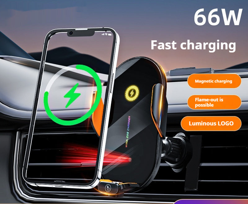 66W Car Wireless Charger Mobile Phone Bracket Wireless Electrical Outlet Fixed