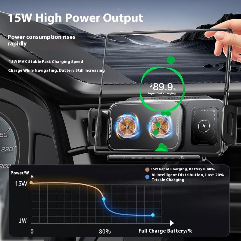 Folding Screen Mobile Phone Car Support Wireless Charger