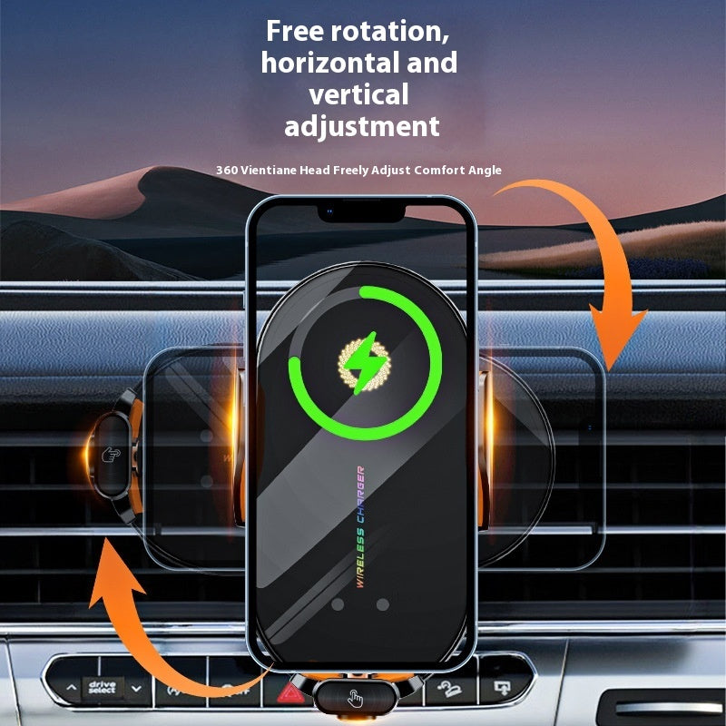 66W Car Wireless Charger Mobile Phone Bracket Wireless Electrical Outlet Fixed