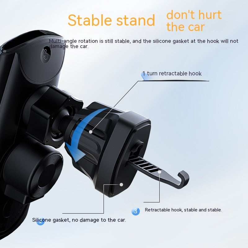 تفكيك حامل الهاتف المحمول لشاحن السيارة اللاسلكي مع إدخال البخور