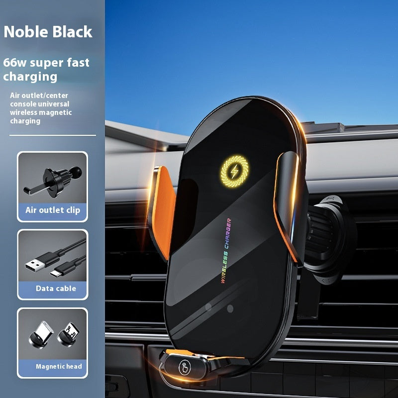66W Car Wireless Charger Mobile Phone Bracket Wireless Electrical Outlet Fixed